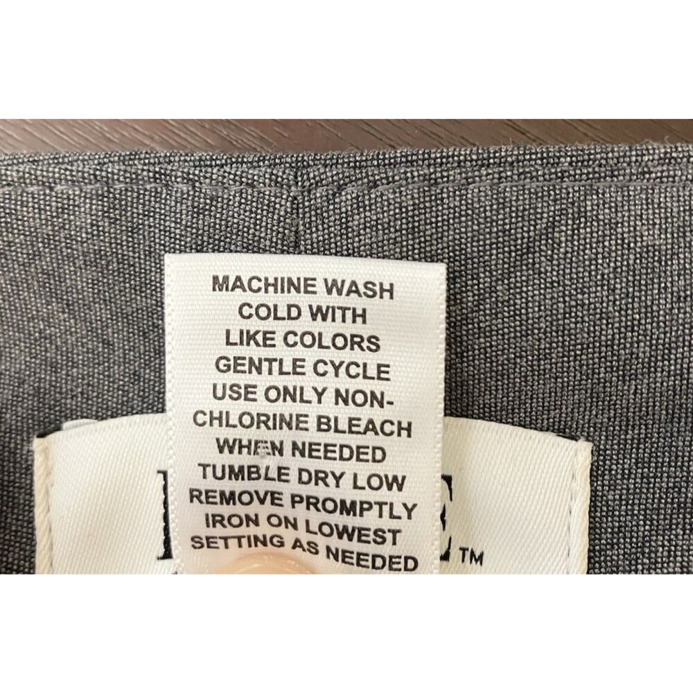 ELLE Womens Gray Straight Leg Dress Pants Size 6 - Picture 3 of 7